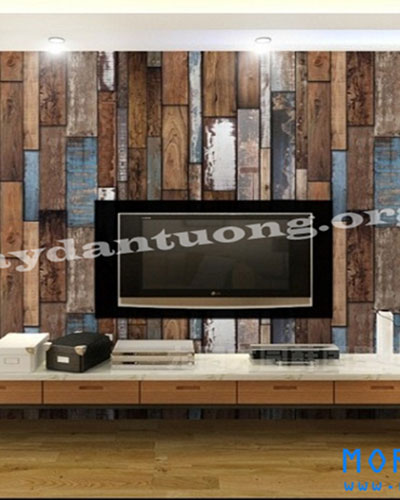  Giấy dán tường giả ván sàn gỗ cổ điển